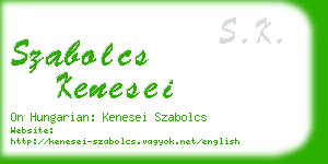 szabolcs kenesei business card